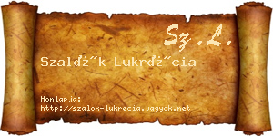 Szalók Lukrécia névjegykártya